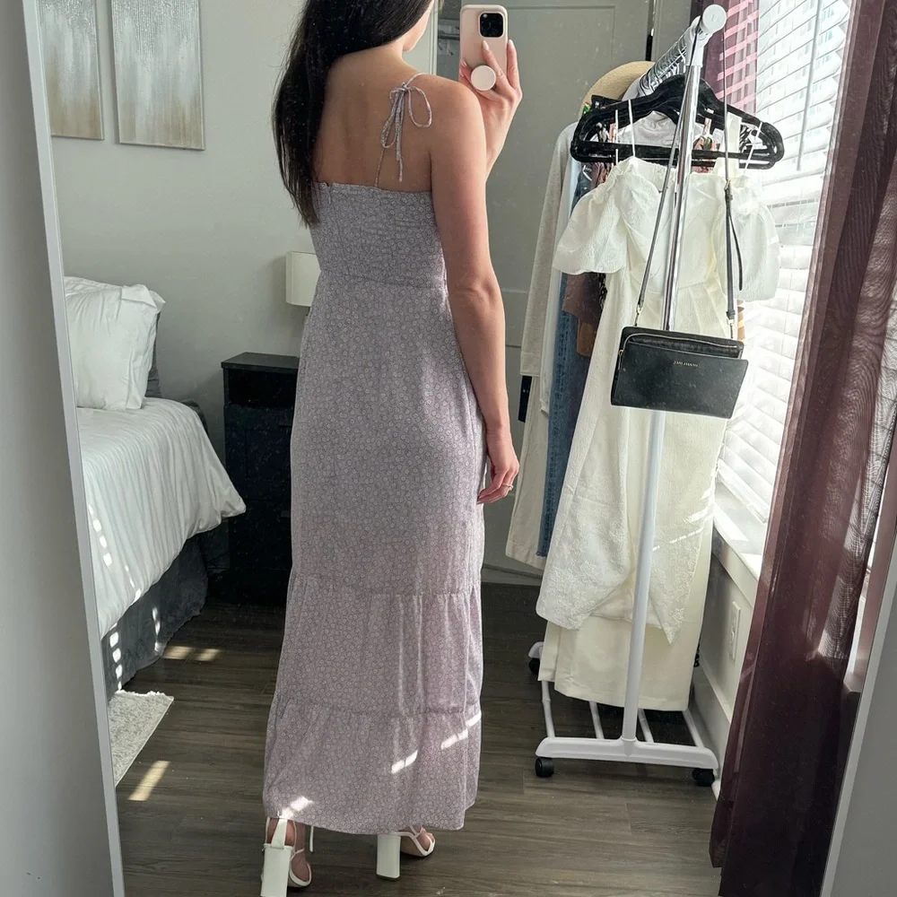 Abercrombie | Purple floral Maxi dress